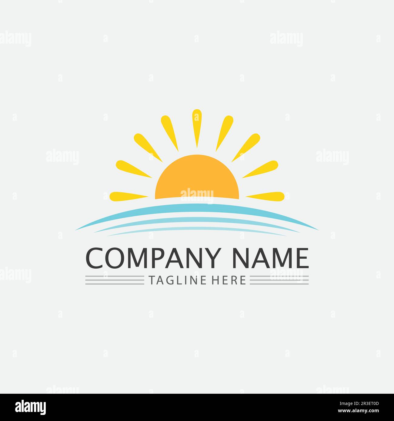 Sun and summer Vector illustration Icon Logo Template design Stock ...