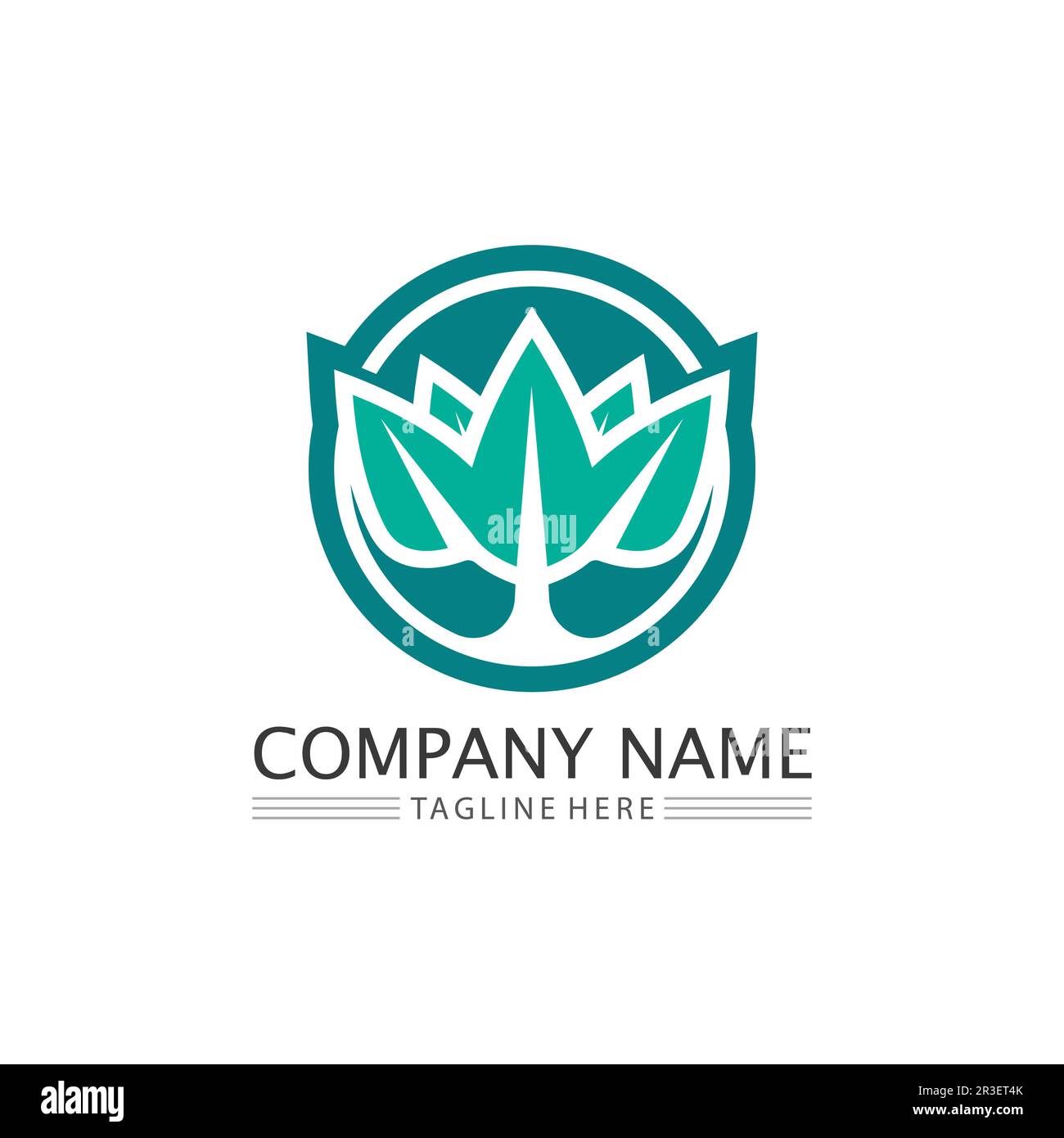 Tree leaf vector and green logo design friendly concept Stock Vector