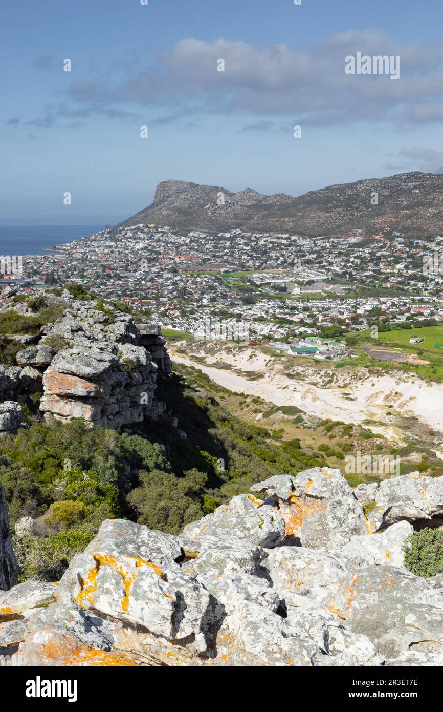 Fish Hoek residential neighborhood viewed from the top of Peerâ€™s Cave Stock Photo Alamy
