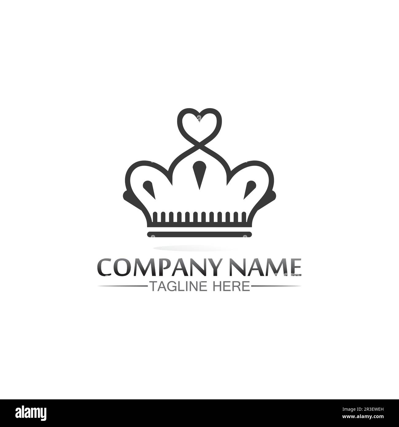Crown Logo king logo queen logo, princess, Template vector icon ...