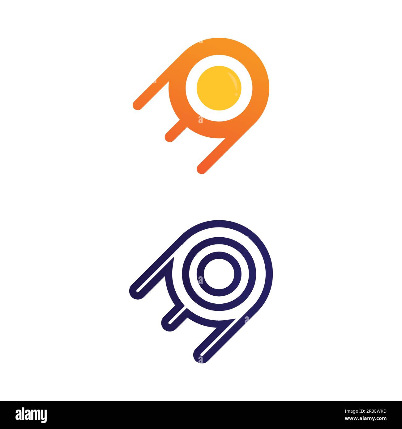 O letter and O font logo Business Technology circle logo and symbols ...