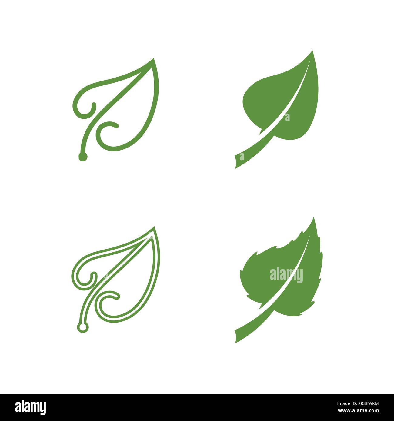 Tree leaf vector and green logo design friendly concept Stock Vector ...