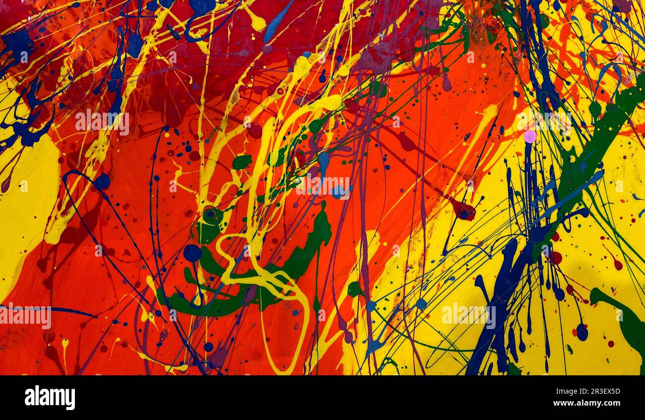 Panoramic colorful paint blot background, web template Stock Photo - Alamy