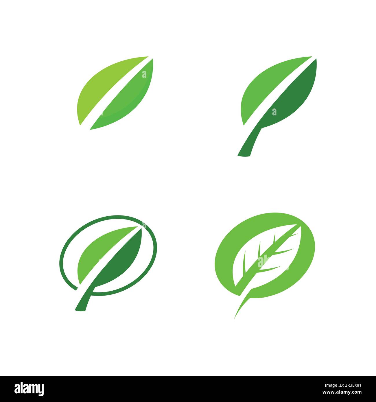 Tree leaf vector and green logo design friendly concept Stock Vector ...