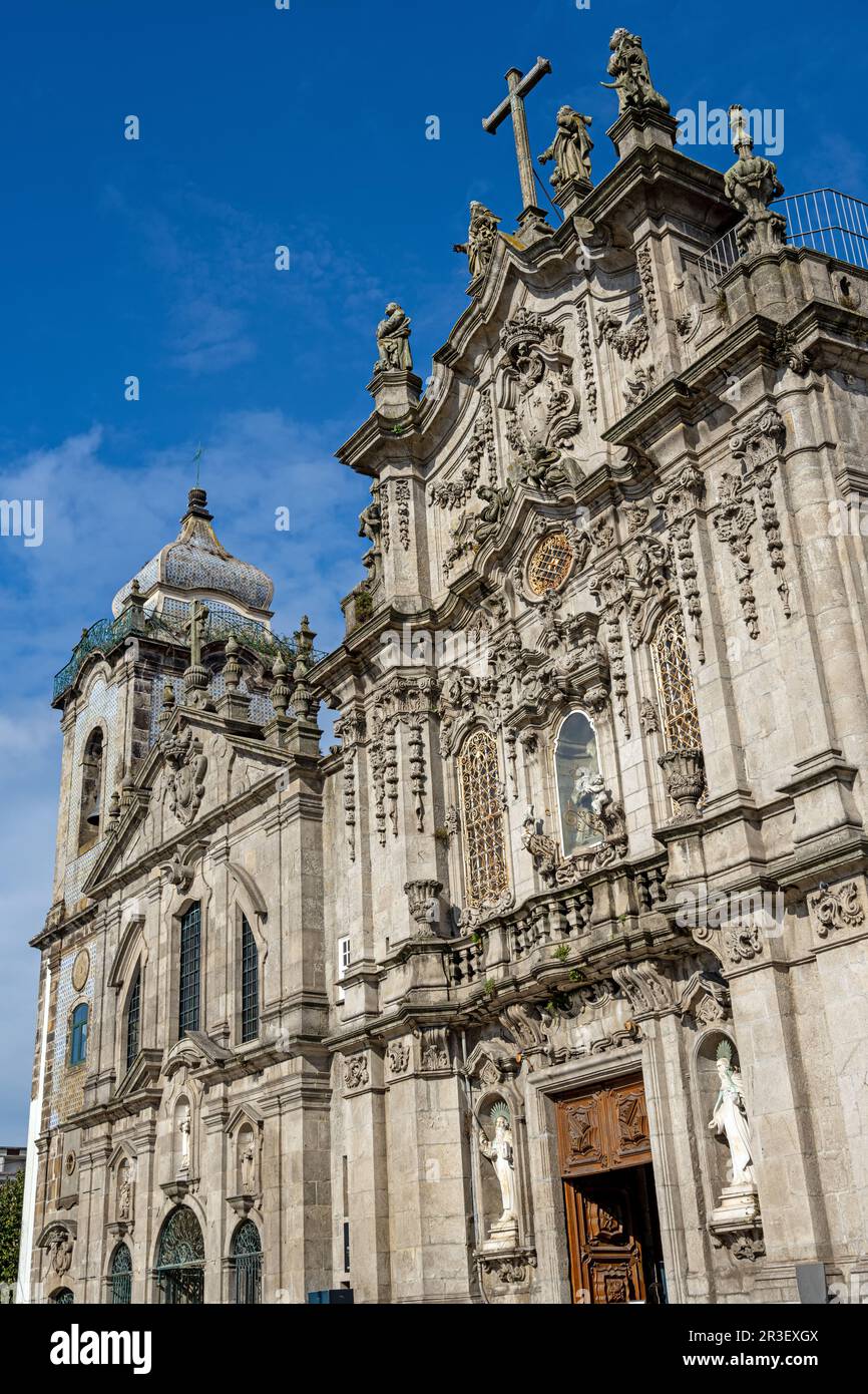 The Igreja do Carmo and the Igreja dos Carmelitas in Porto, two churches who stand side by side Stock Photo