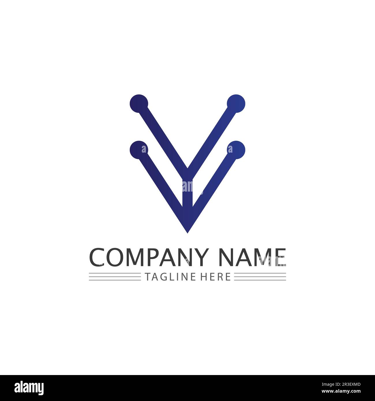 V Letter Lightning Logo Template vector icon illustration design Stock ...