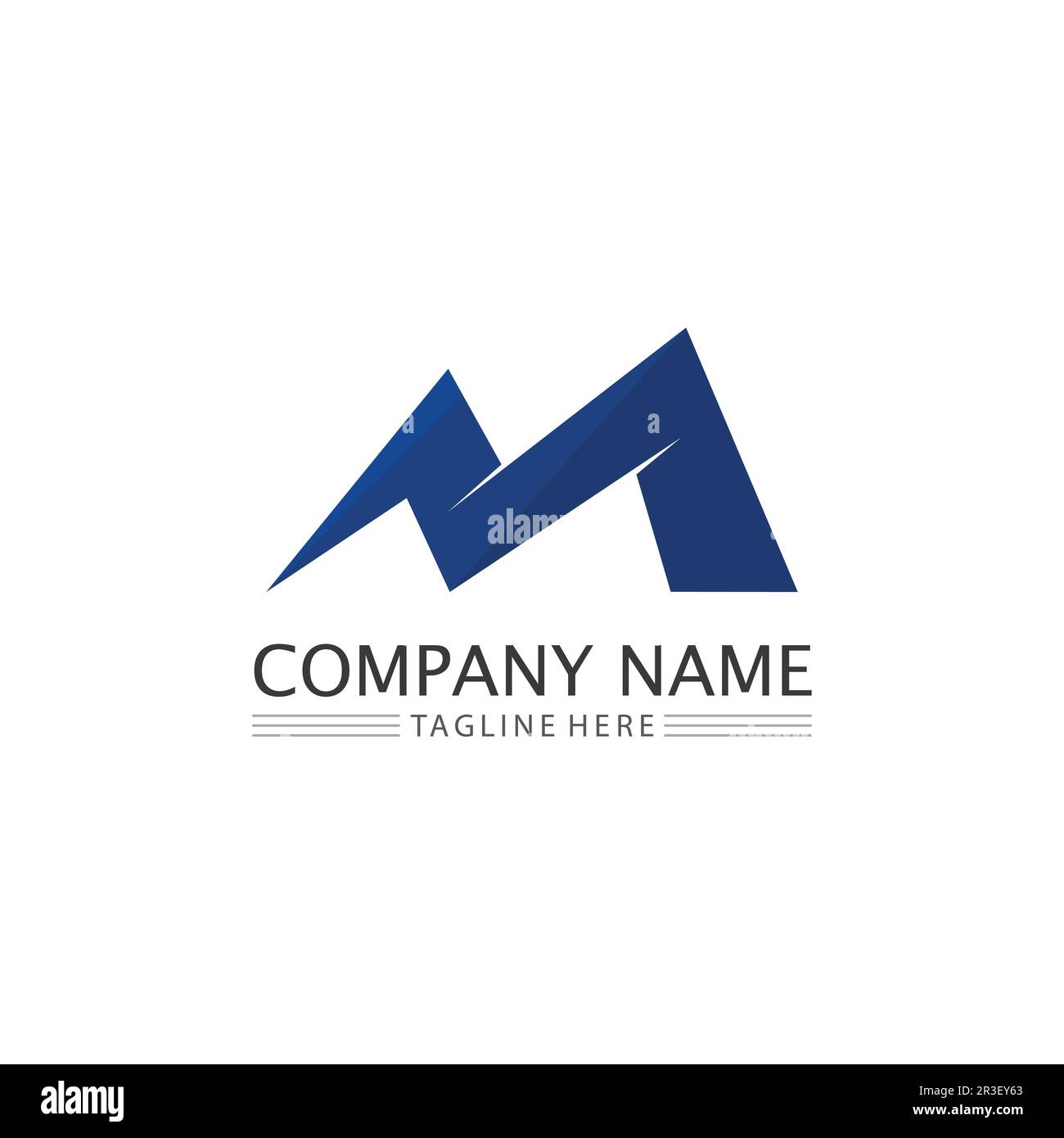 M Letter and M font icon Logo Template vector illustration design Stock ...