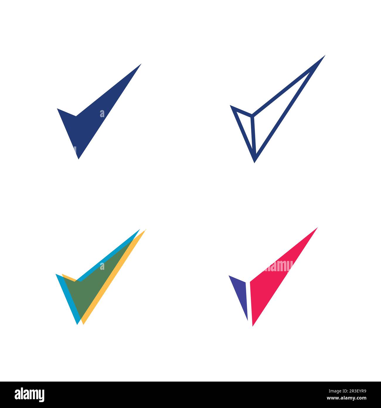V Letter and checklist  Logo Template vector icon illustration Stock Vector