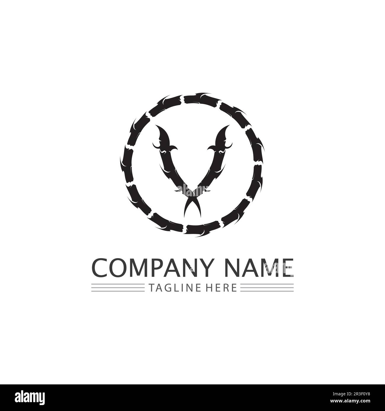 V Letter Lightning Logo Template vector icon illustration design Stock Vector