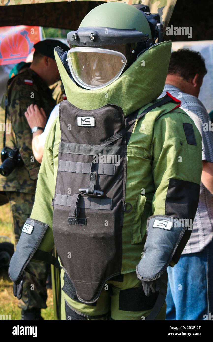 Explosive ordnance disposal suit Stock Photo