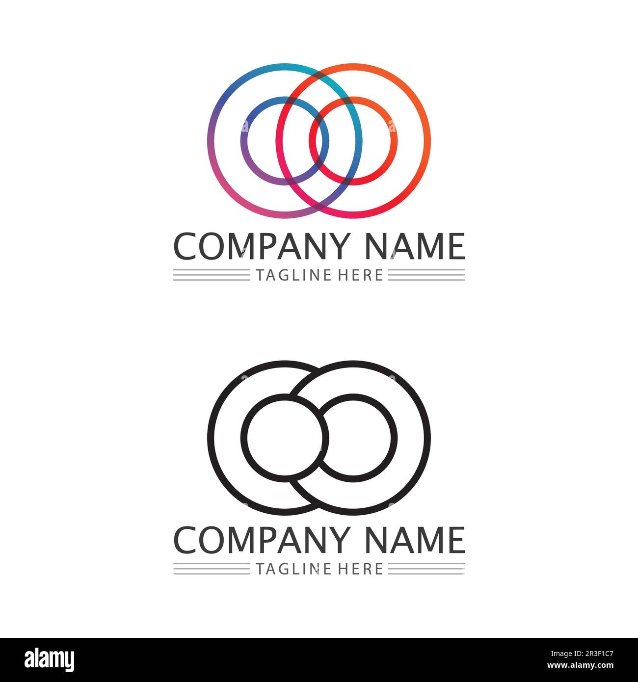 O letter and o font logo Business Technology circle logo and symbols ...