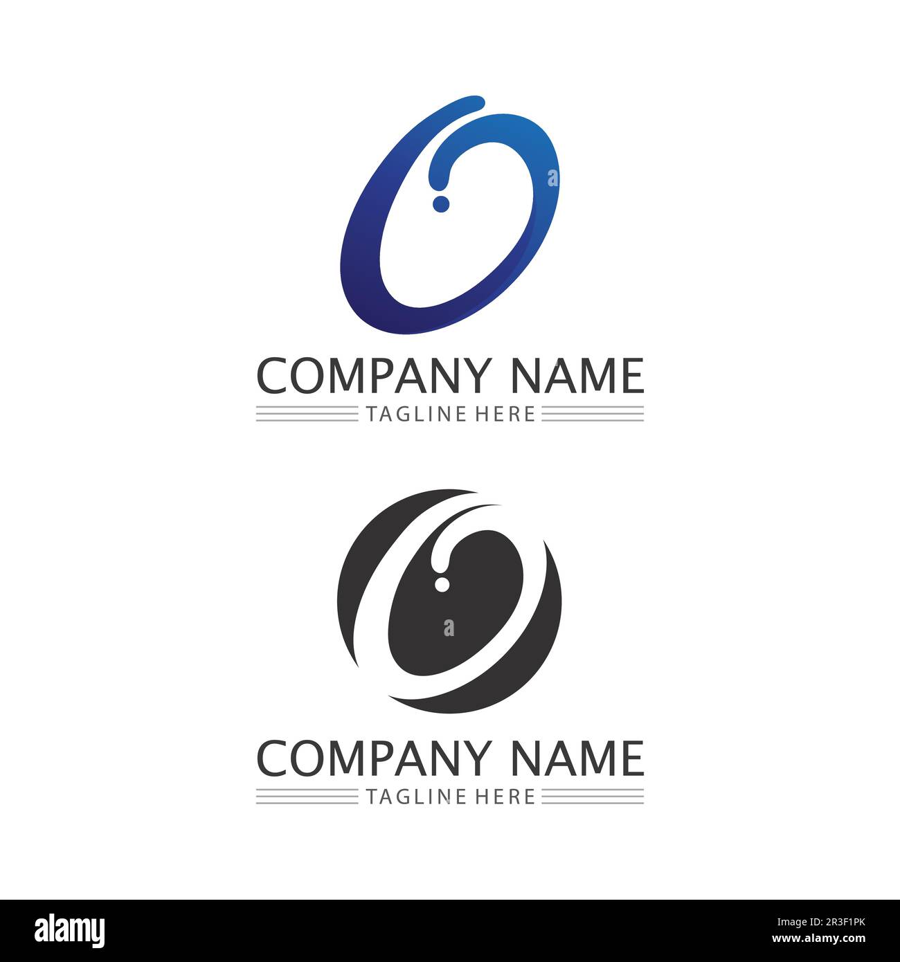 O letter and o font logo Business Technology circle logo and symbols ...