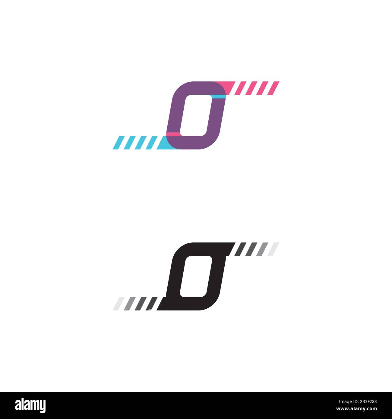 O letter and O font logo Business Technology circle logo and symbols ...