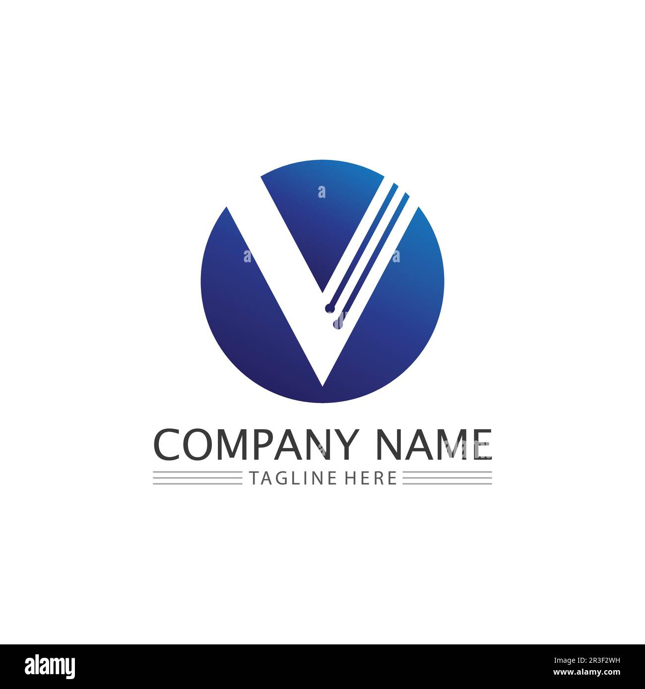 V Letter and checklist  Logo Template vector icon illustration Stock Vector