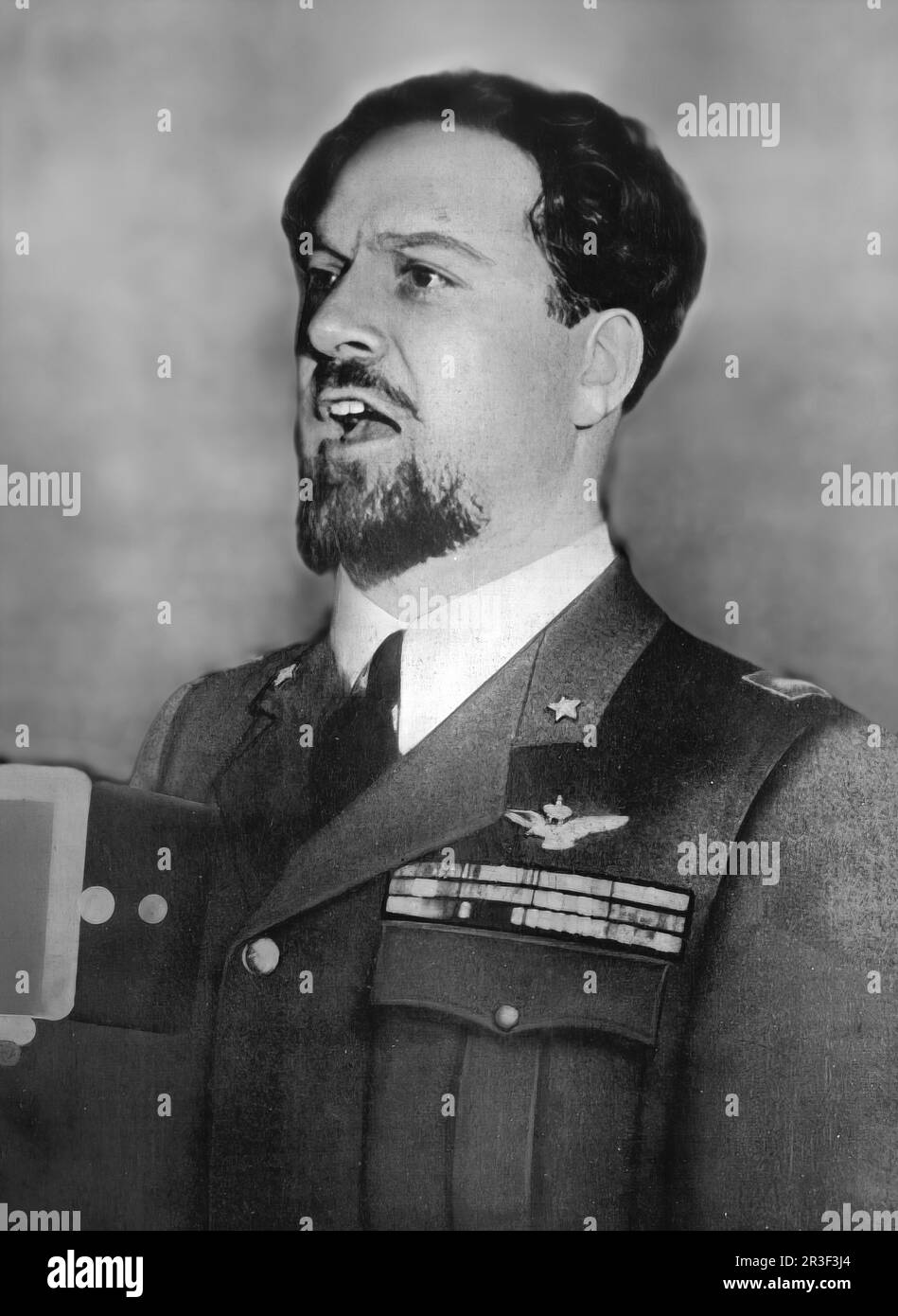 Italo Balbo, an important figure of the Italian fascist regime, was also a very skilled and famous aviator Stock Photo