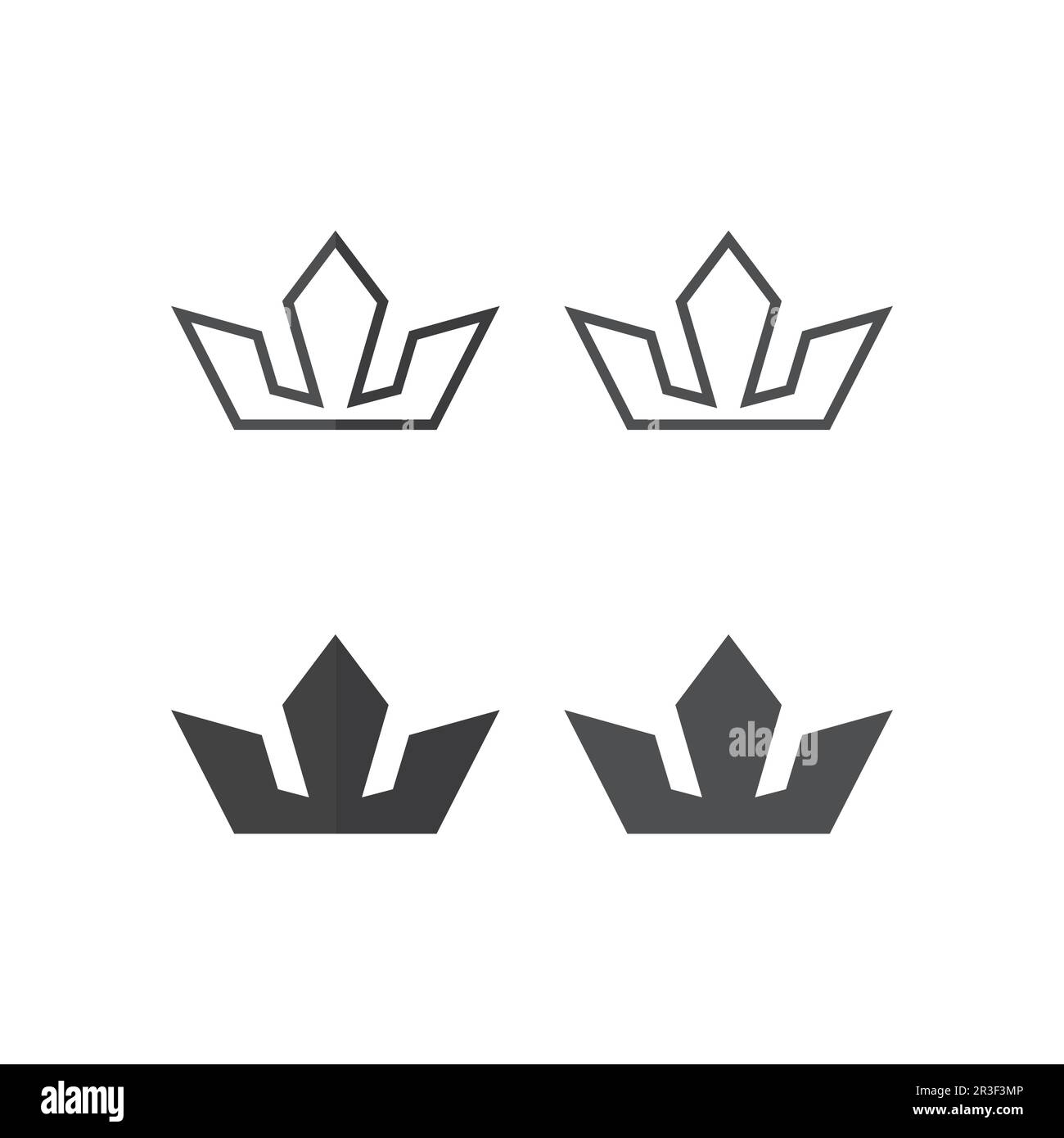 Crown Logo king logo queen logo, princess, Template vector icon ...