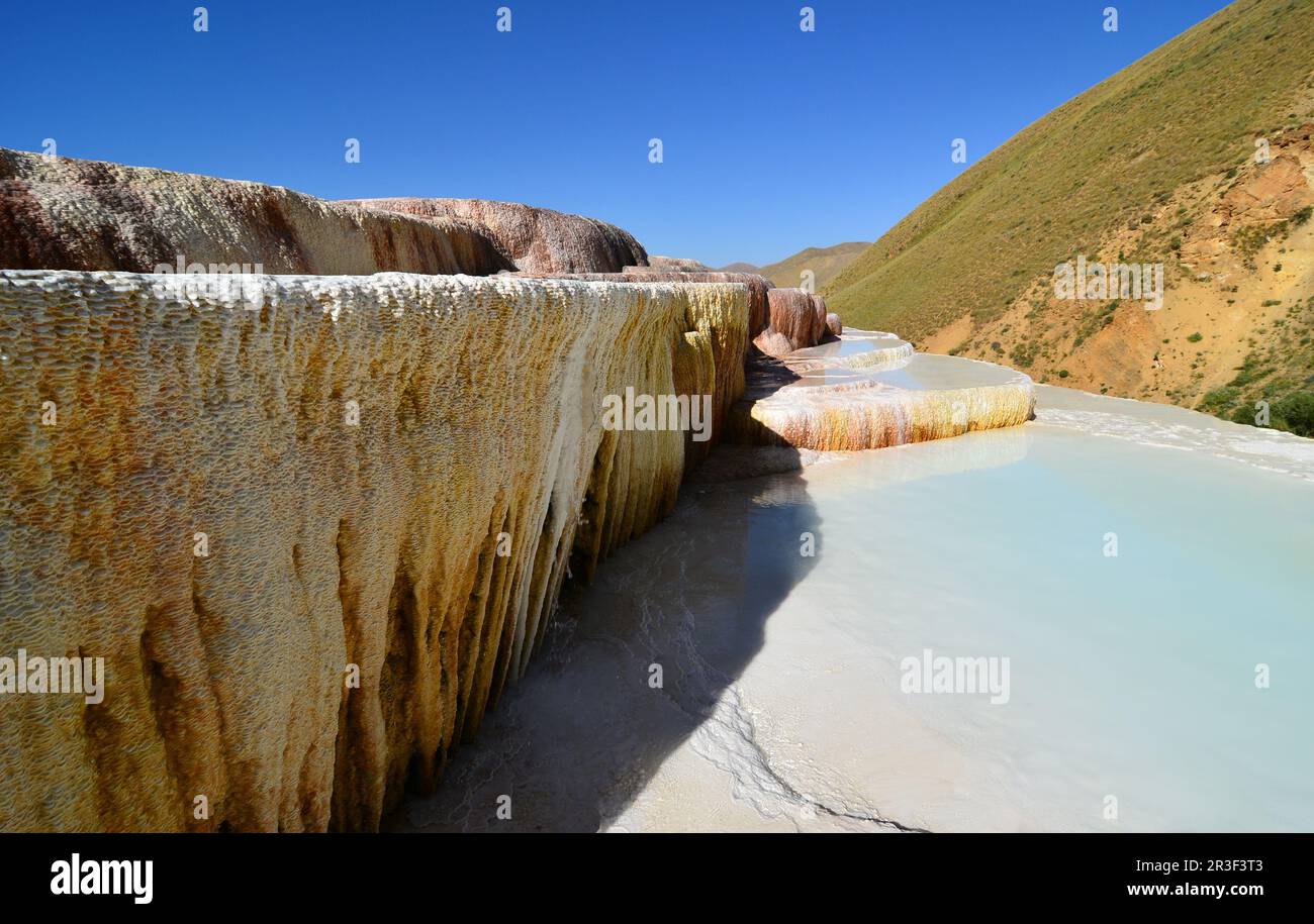 Baskale Travertines, located in Van, Turkey, is a very important ...