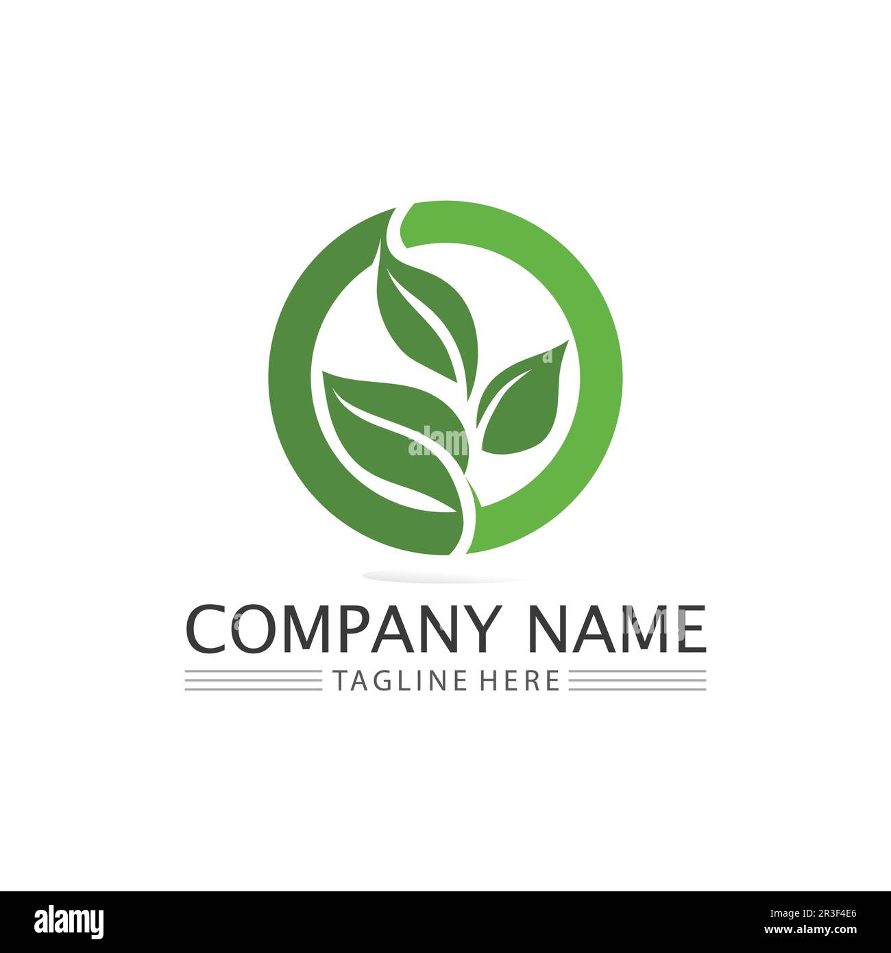 Tree leaf vector and green logo design friendly concept Stock Vector