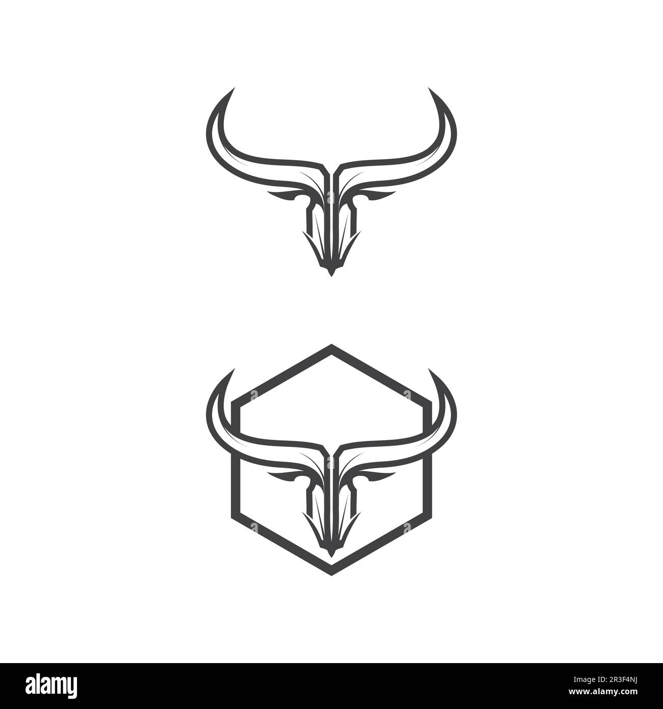 Bull and buffalo head cow animal mascot logo design vector for sport ...