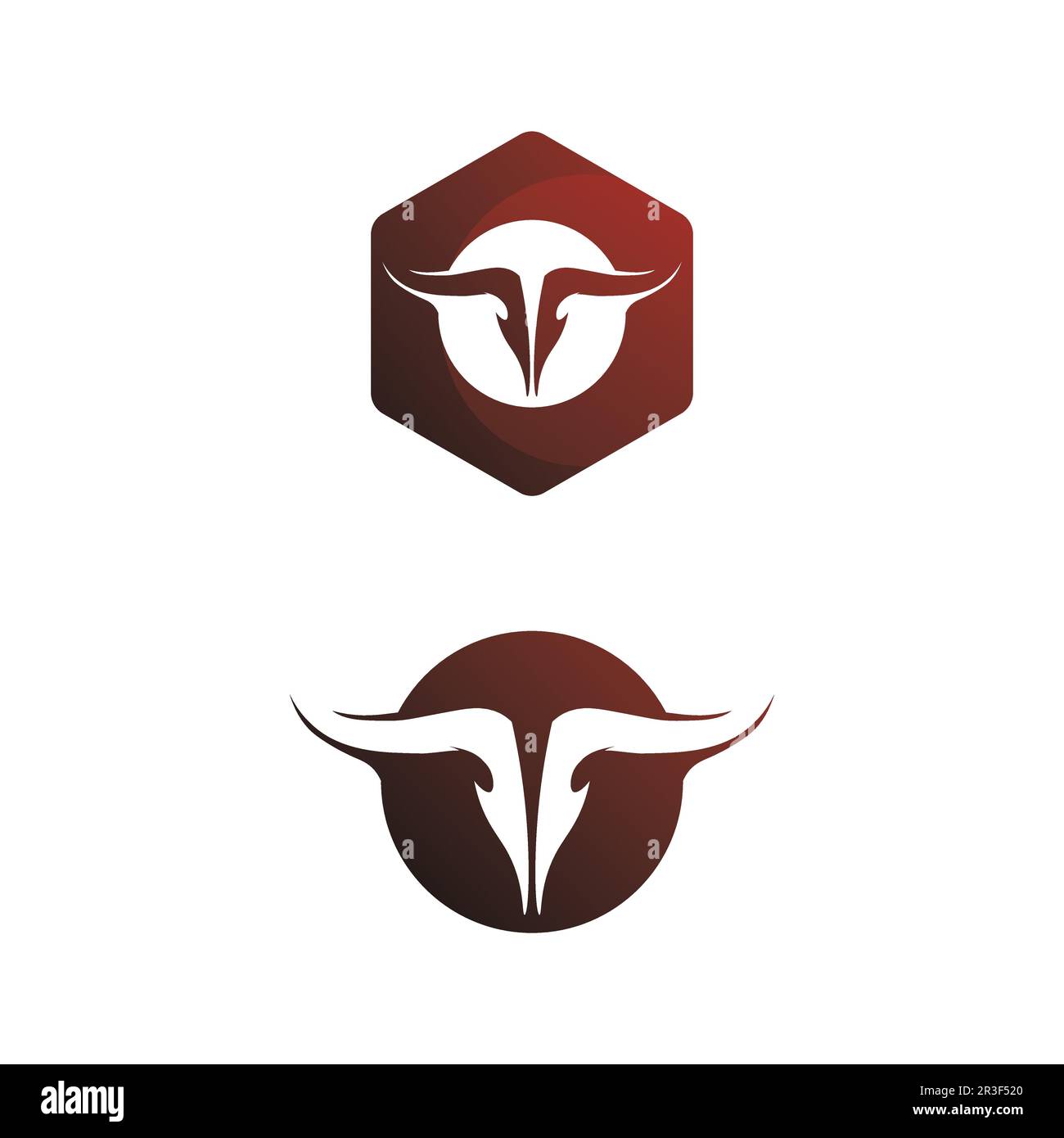 Bull and buffalo head cow animal mascot logo design vector for sport ...