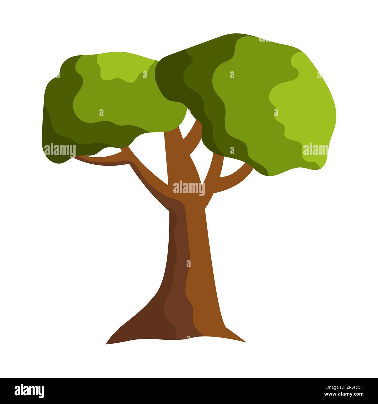 Abstract green tree on white background - Vector Stock Photo - Alamy