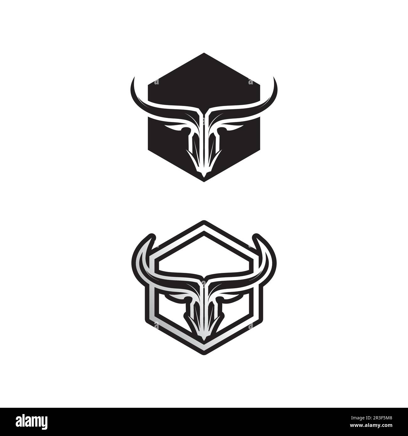 Bull and buffalo head cow animal mascot logo design vector for sport ...