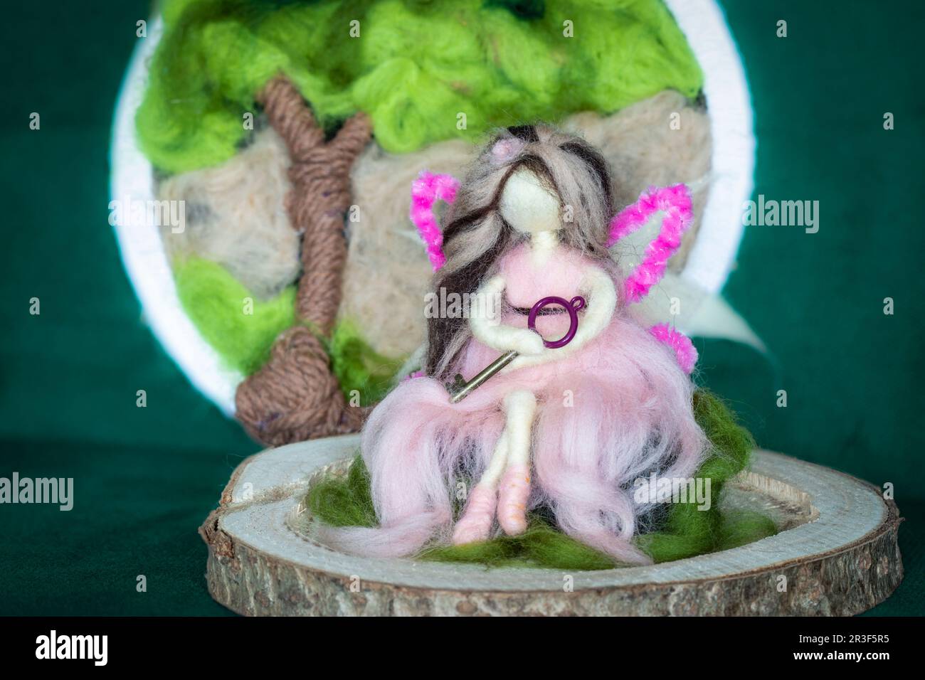 Needle Felt Wool Fairy Stock Photo Alamy