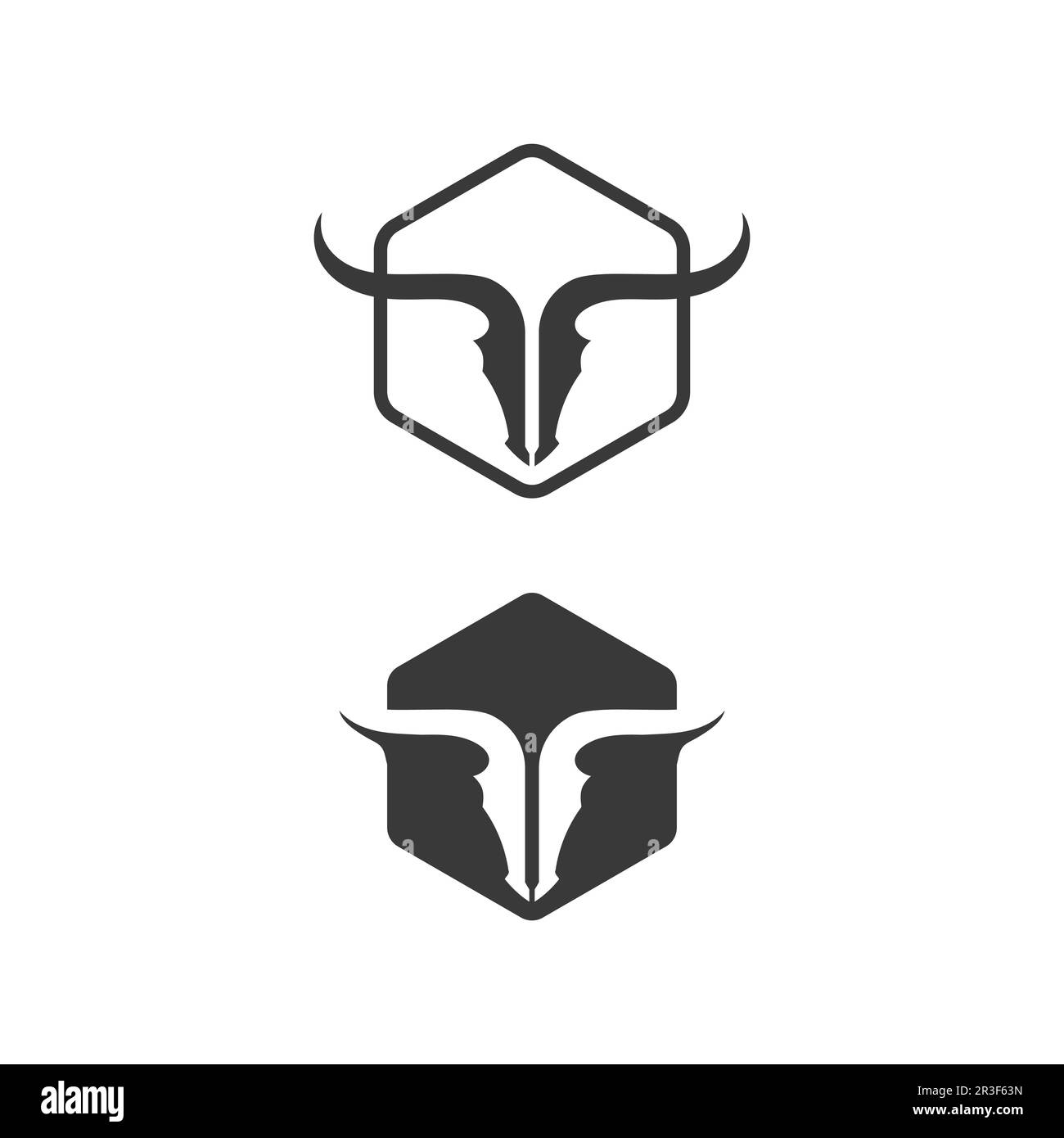 Bull and buffalo head cow animal mascot logo design vector for sport ...