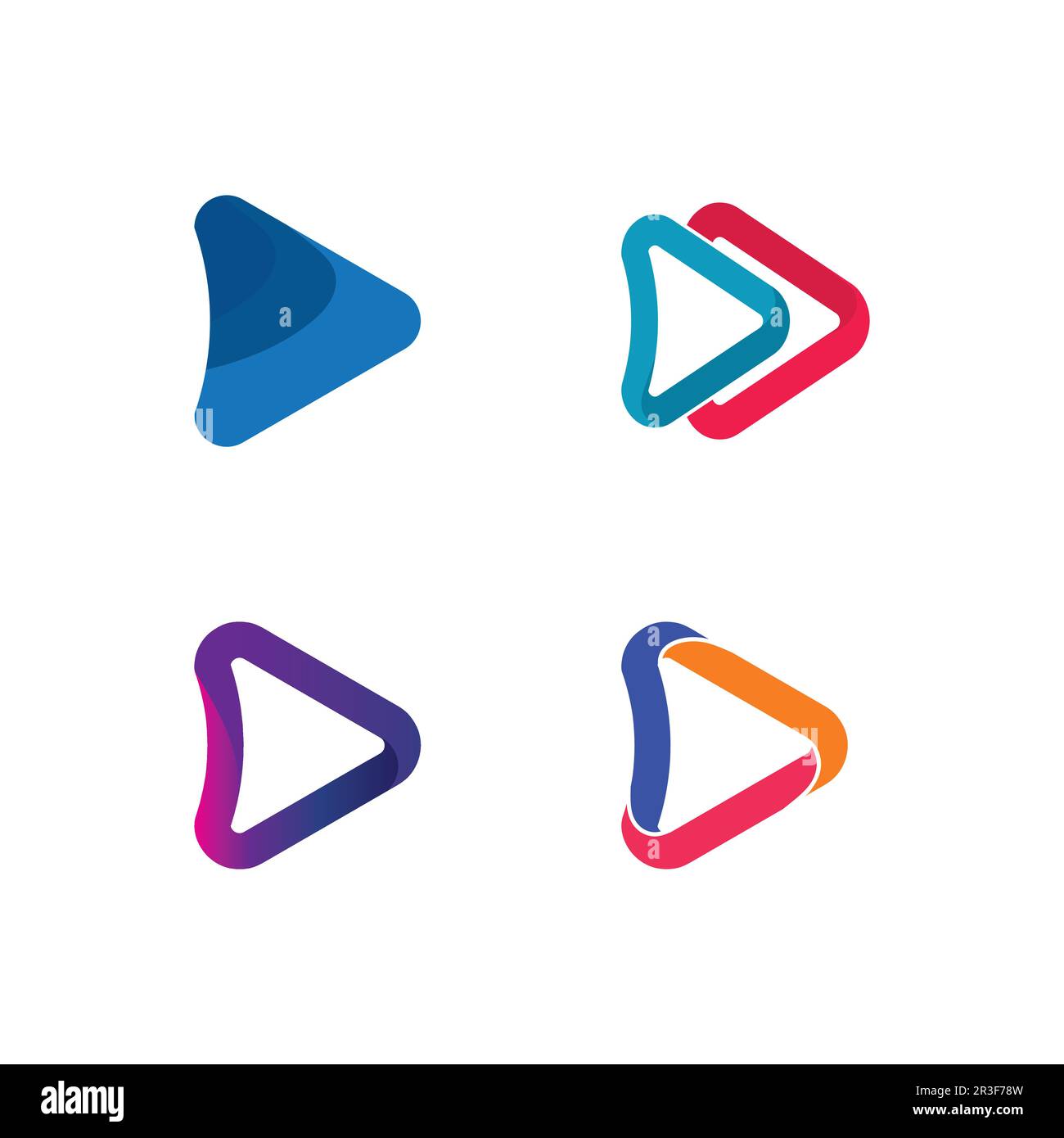 Arrow logo design vector for music, media, play, digital audio and ...