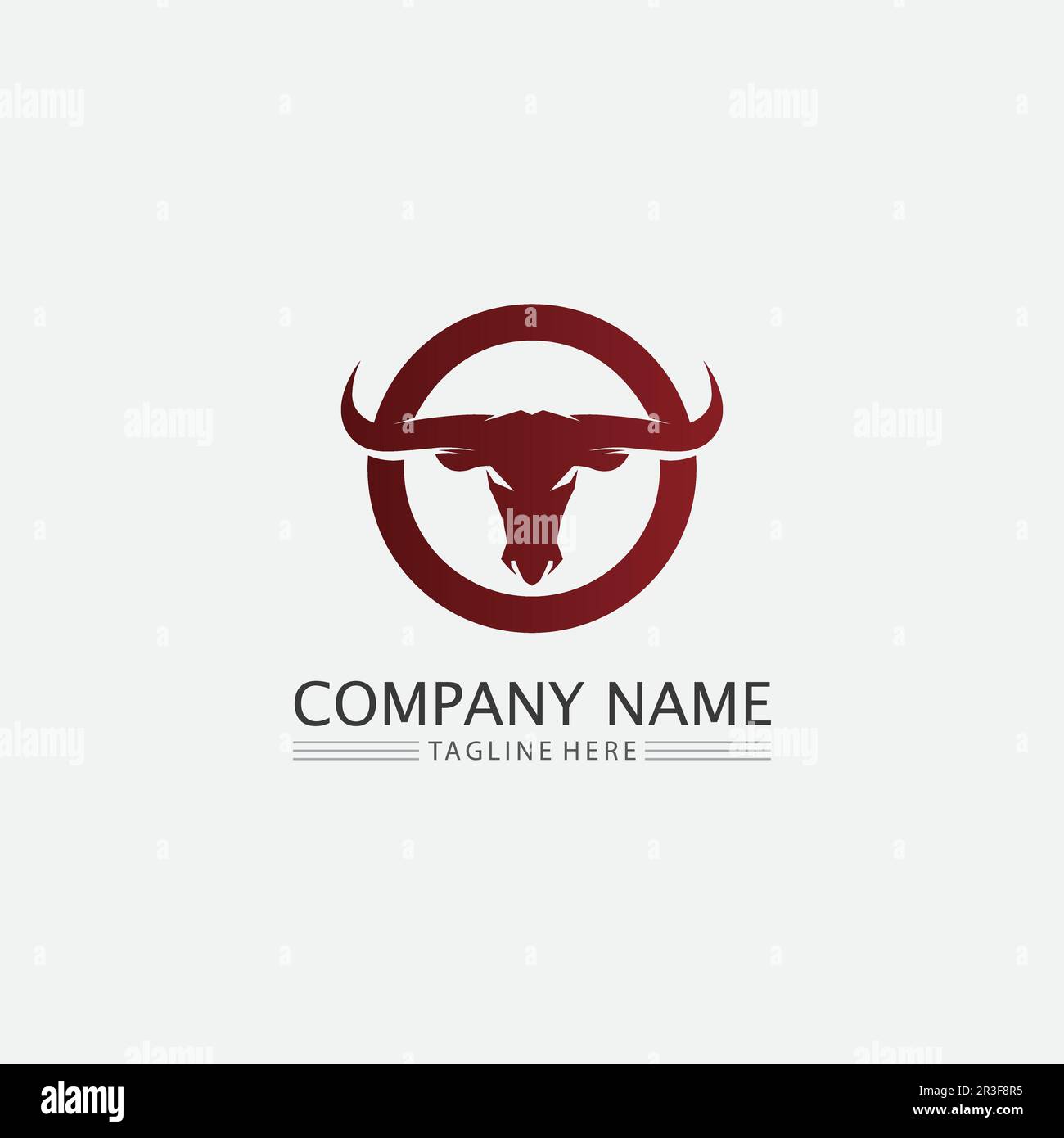 Bull buffalo head cow animal mascot logo design vector for sport horn ...