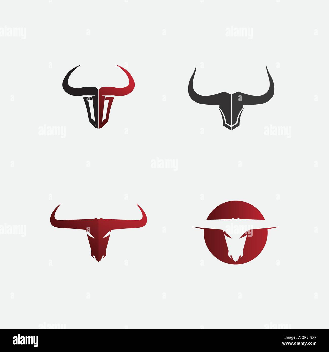 Bull buffalo head cow animal mascot logo design vector for sport horn ...