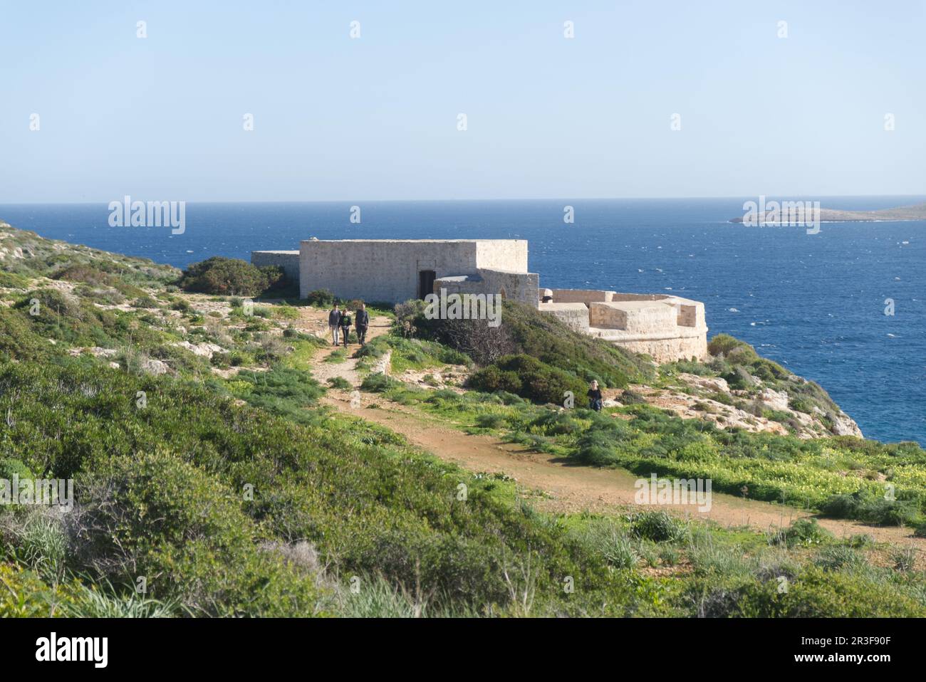 Santa Marija Gun Battery,Comino, Mediterranean Sea, Island State, Malta Stock Photo