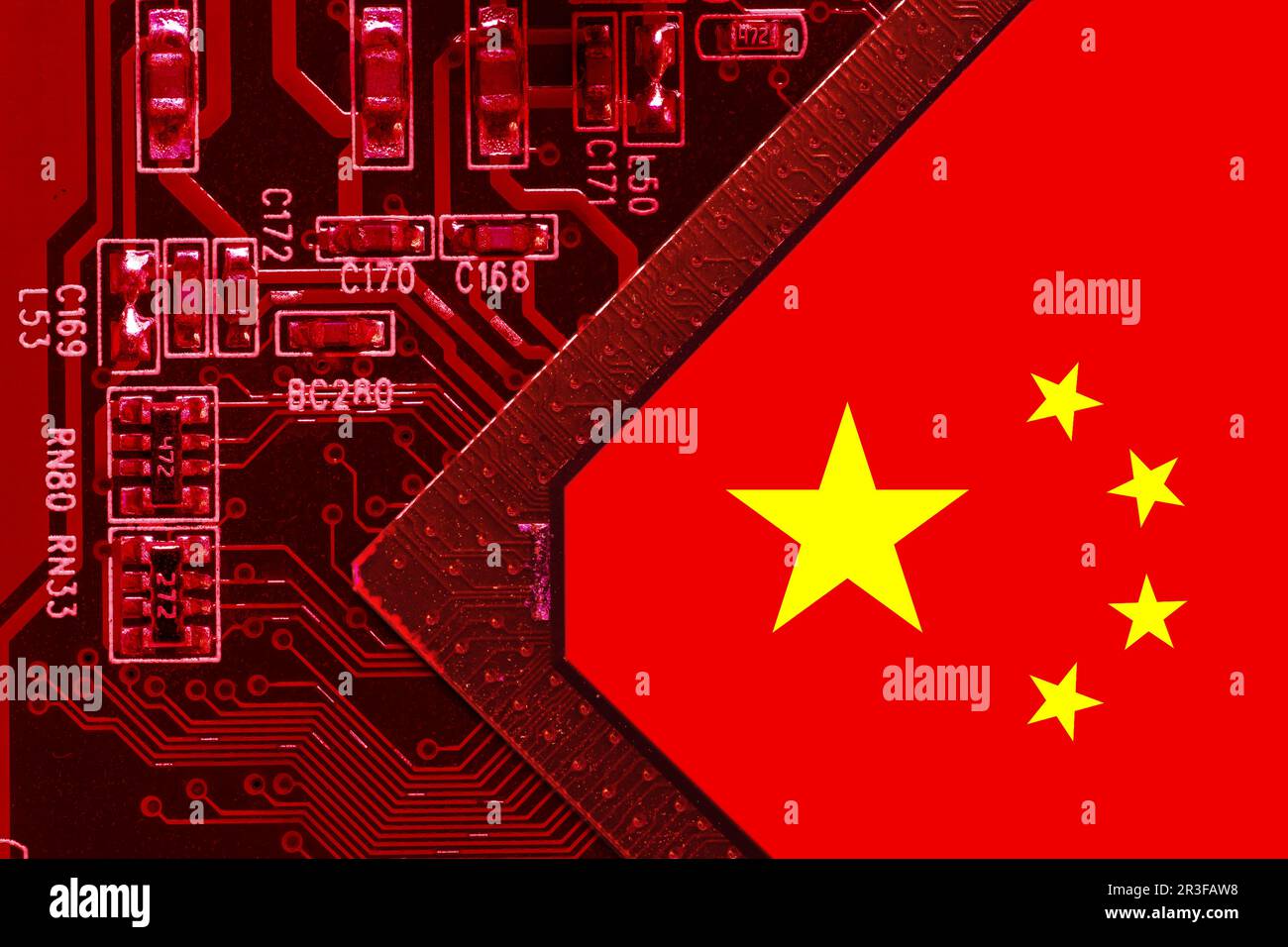 China flag on cpu hi-res stock photography and images - Alamy