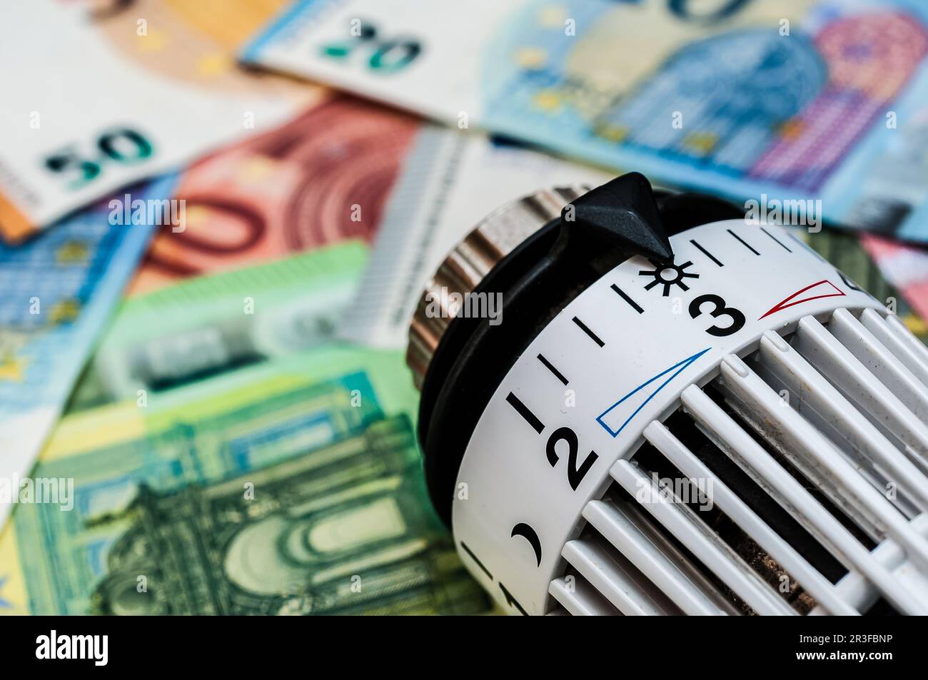 Heating thermostat increase in heating costs 2022 Stock Photo Alamy