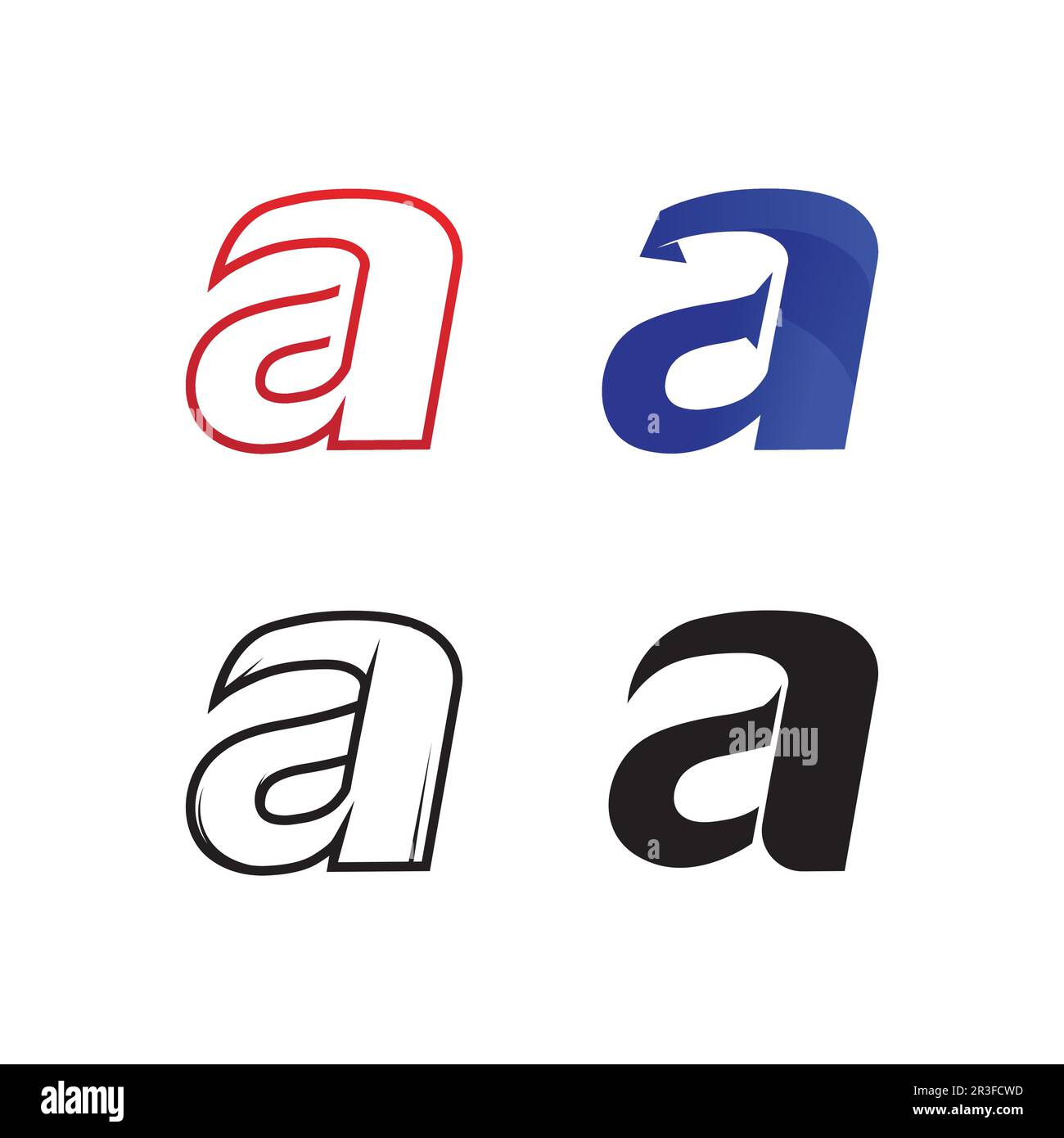 A Letter Logo and font letter design  Template vector icon illustration design Stock Vector