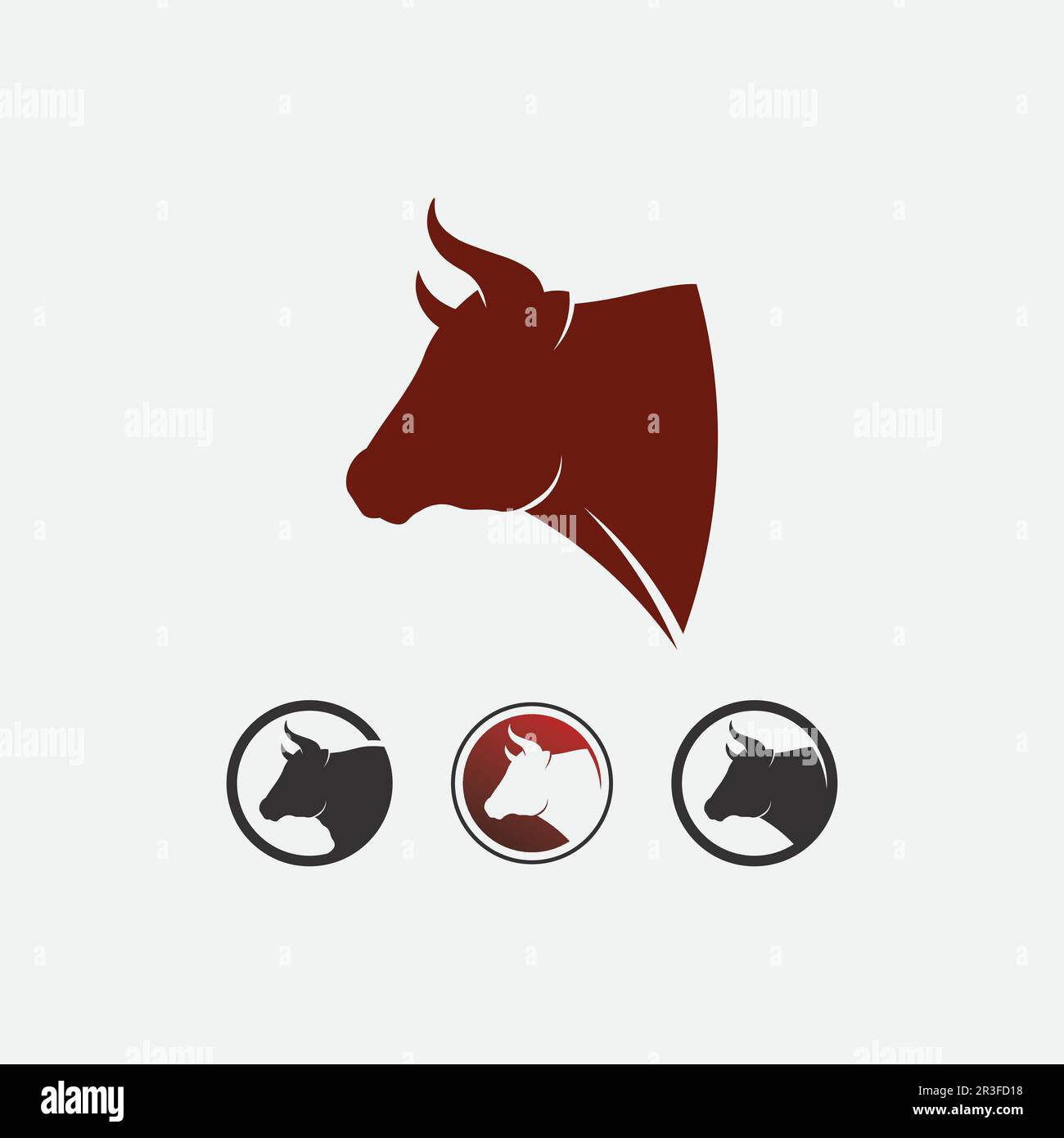 Bull buffalo head cow animal mascot logo design vector for sport horn ...