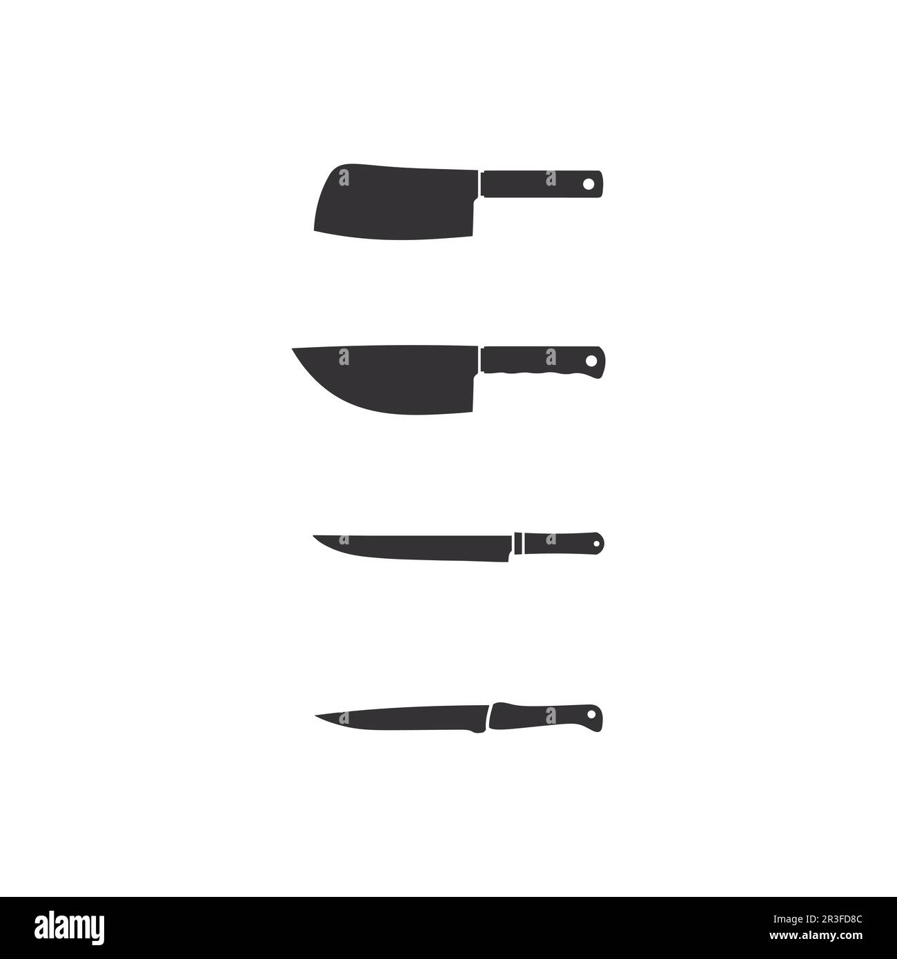 knife and Chef kitchen icon vector Cutlery Kitchen utensils symbol for cooking design logo Stock Vector