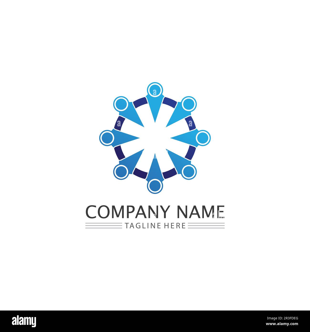 People Icon and star logo  work group Vector illustration design Stock Vector