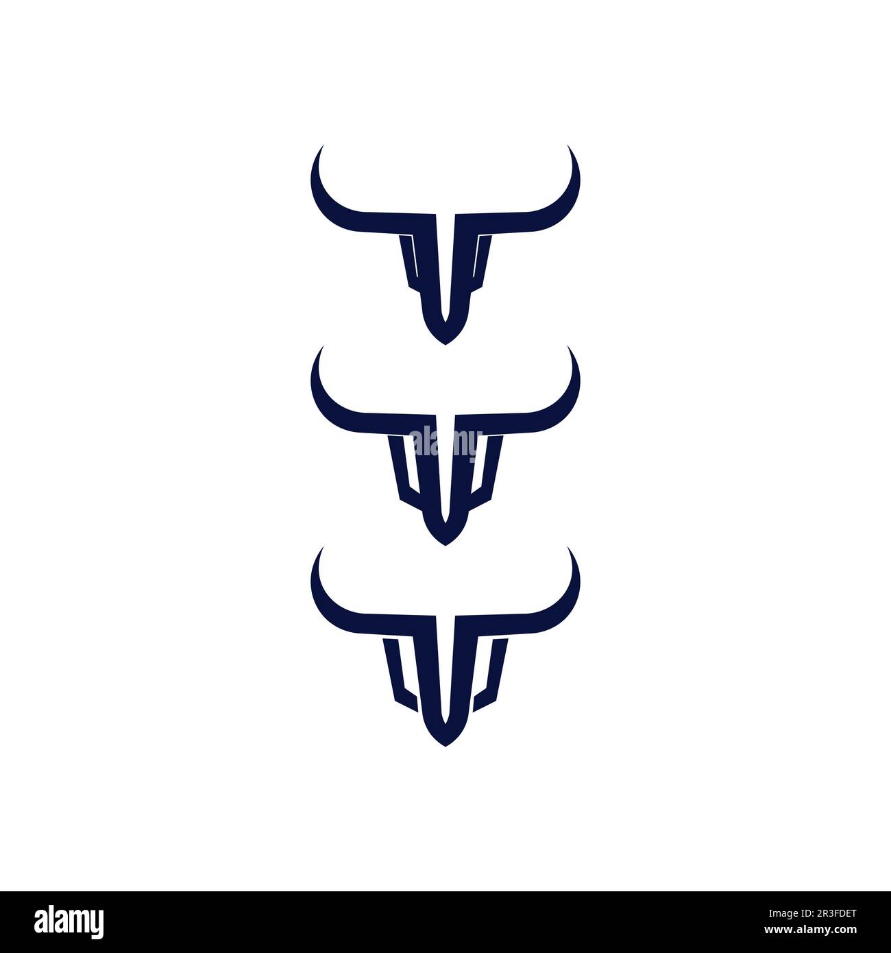 Bull buffalo head cow animal mascot logo design vector for sport horn ...