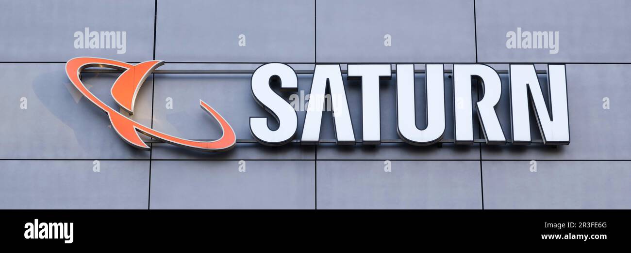 Sign and Logo of Saturn Stock Photo