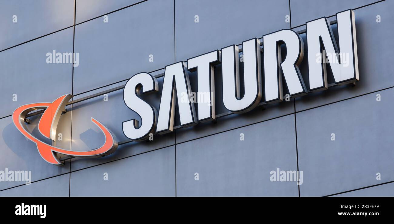 Sign and Logo of Saturn Stock Photo