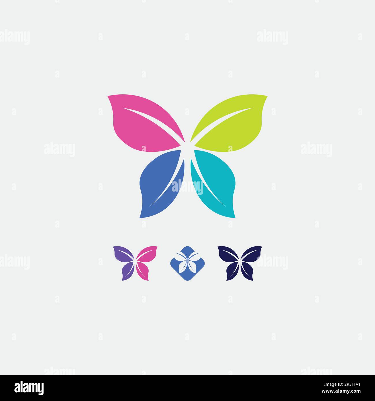 Vector Butterfly conceptual simple, colorful icon. Logo. Vector ...