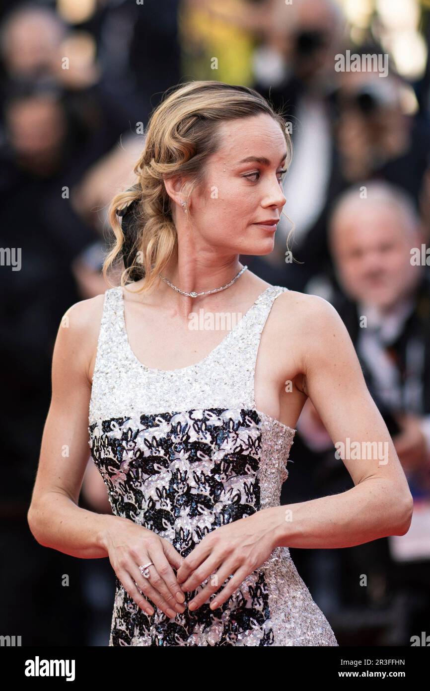 Brie Larson poses for photographers upon arrival at the premiere of the