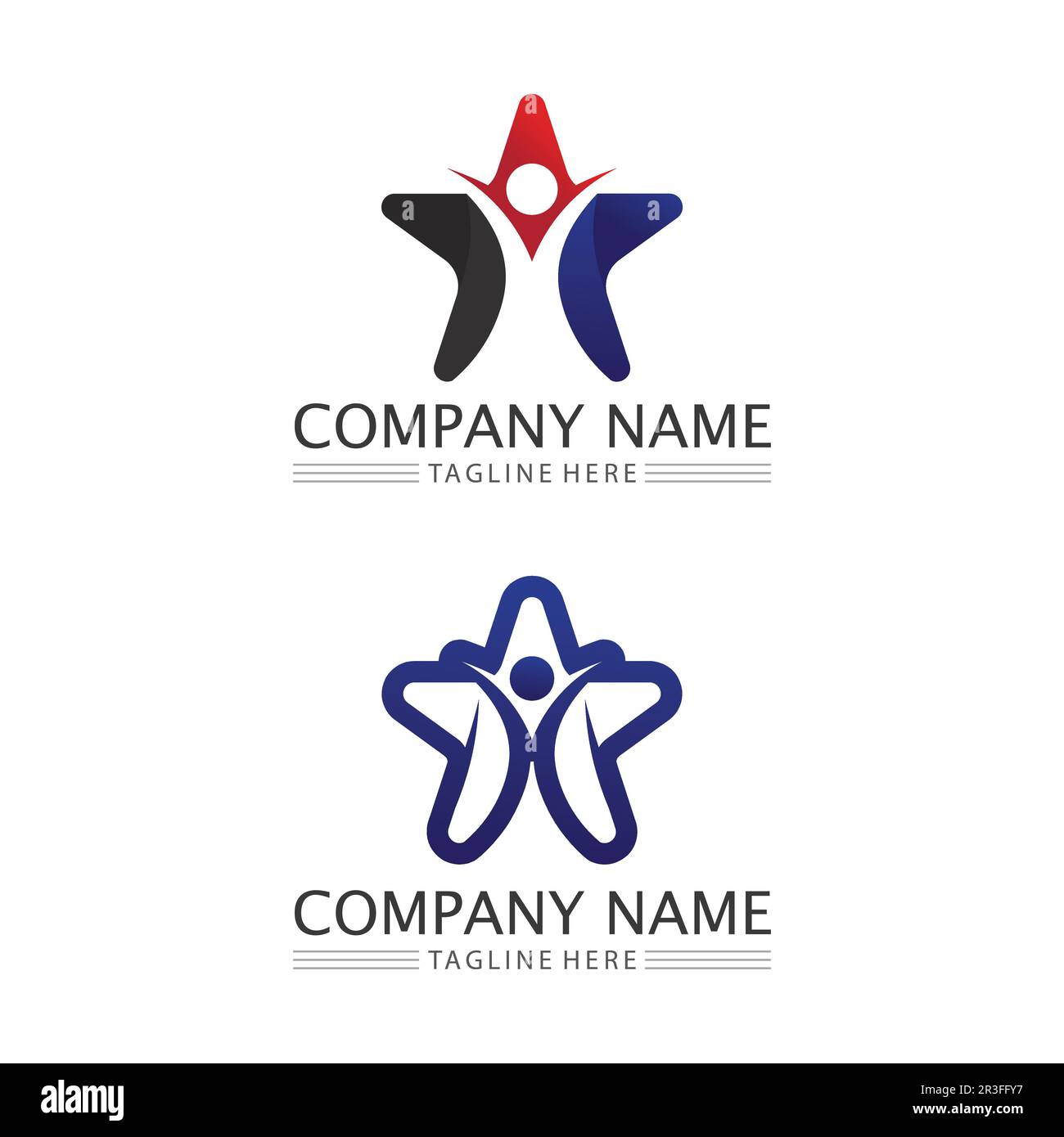 People Icon and star logo work group Vector illustration design Stock ...