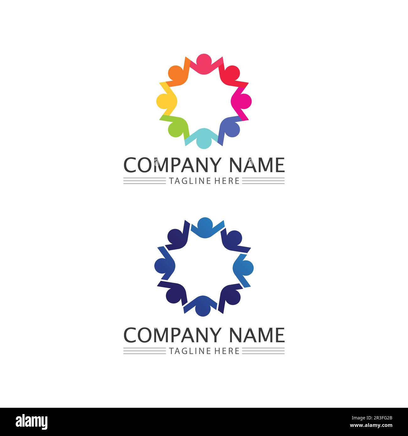 People Icon and star logo  work group Vector illustration design Stock Vector