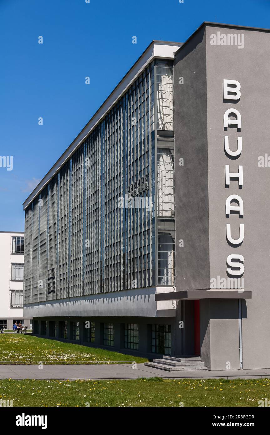 The Bauhaus Dessau in Saxony Anhalt Germany Stock Photo