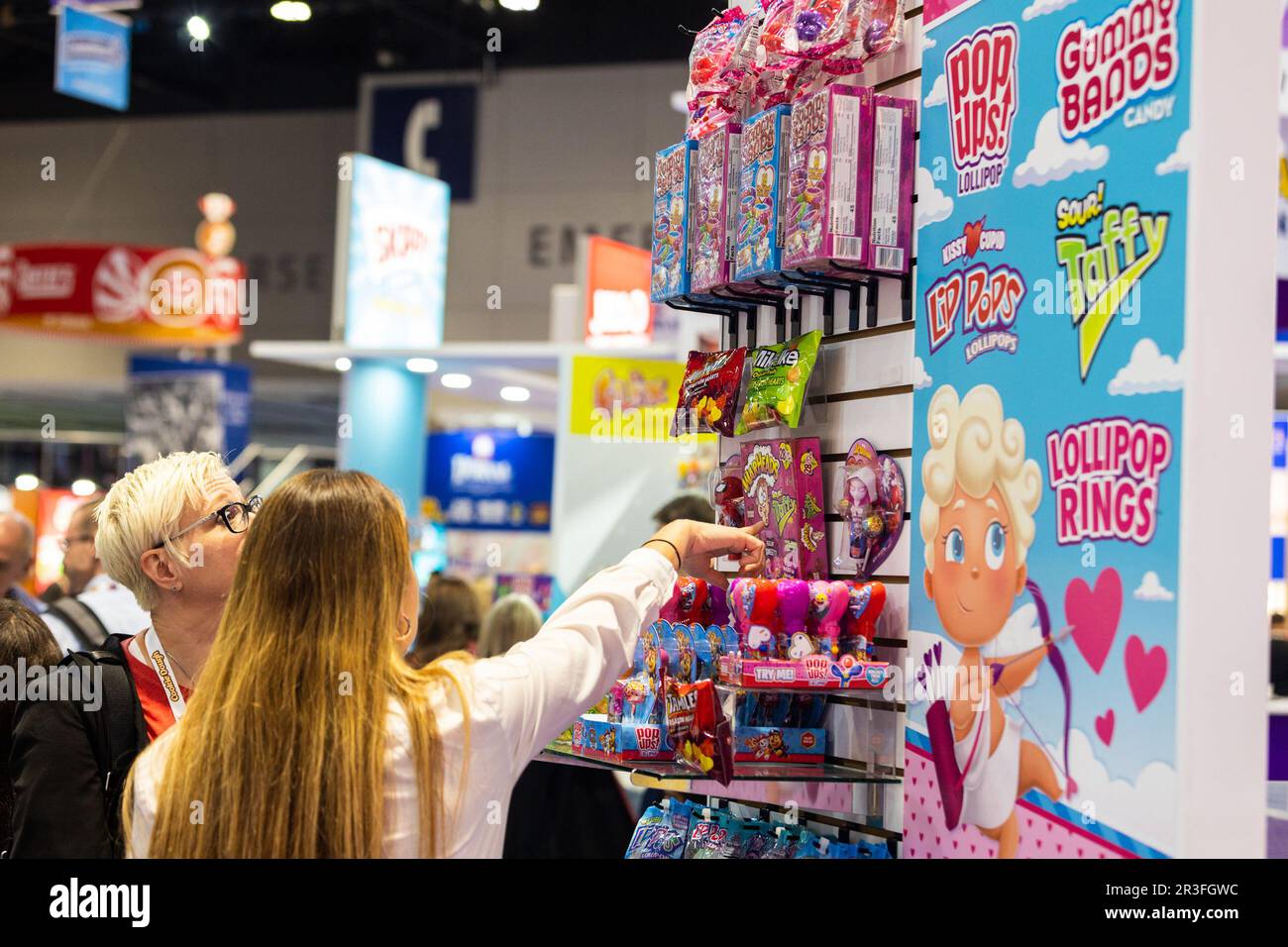 Chicago, USA. 23rd May, 2023. People visit the Sweets and Snacks Expo