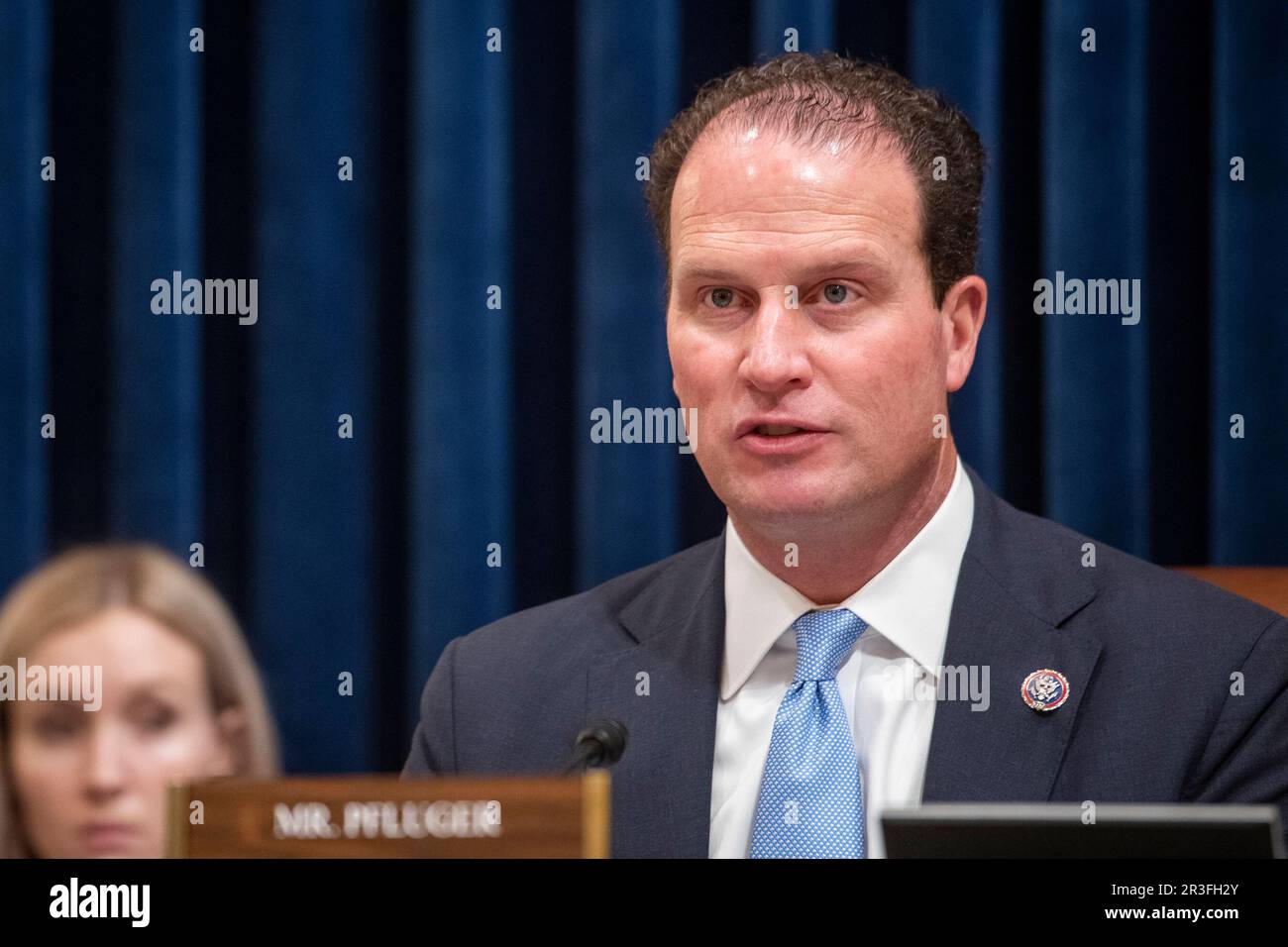 House Committee on Homeland Security | Subcommittee on Counterterrorism, Law Enforcement, and Intelligence Chairman August Pfluger (Republican of Texas) presides over the 'A Security Sprint: Assessing the U.S. Homelands Vulnerabilities to Chinese Communist Party Aggression' hearing in the Cannon House Office Building in Washington, DC, Tuesday, May 23, 2023. Credit: Rod Lamkey/CNP Stock Photo