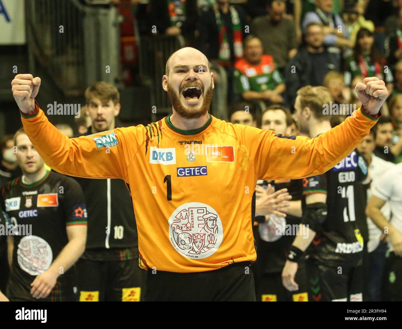 Danish handball goalkeeper Mike Jensen (SC Magdeburg) Handball EHF