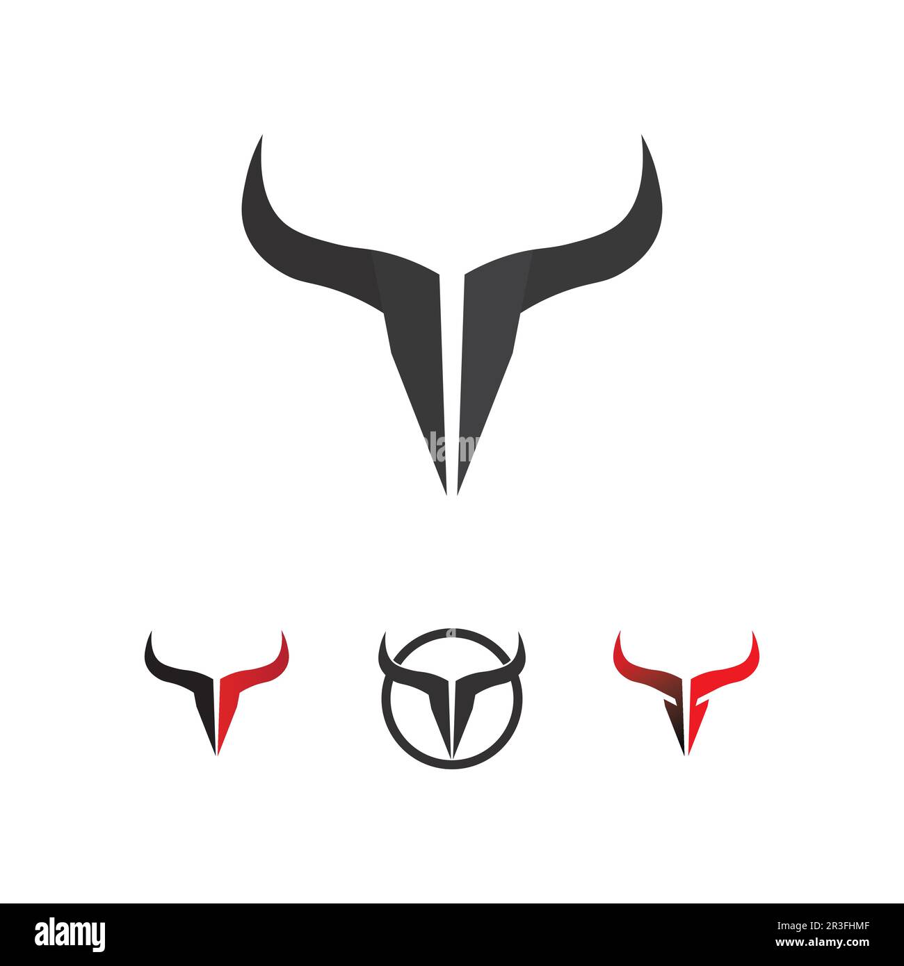 Bull and buffalo head cow animal mascot logo design vector for sport ...